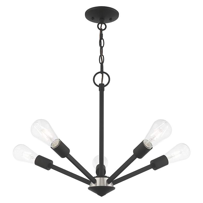 Image 5 Prague 5 Light Black Chandelier more views