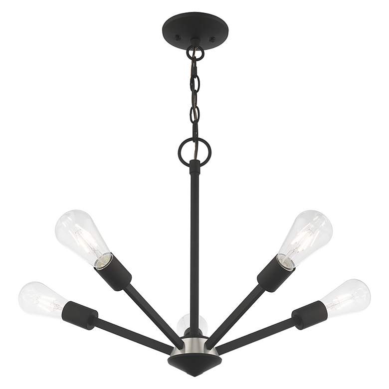 Image 6 Prague 5 Light Black Chandelier more views