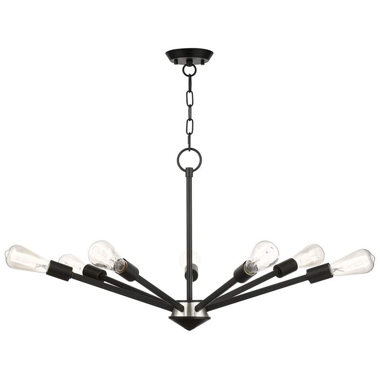 Image 1 Prague 7 Light Black Chandelier