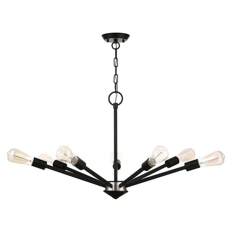Image 4 Prague 7 Light Black Chandelier more views