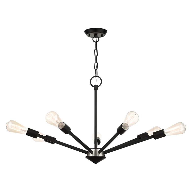 Image 5 Prague 7 Light Black Chandelier more views