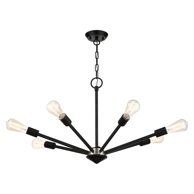 Image 6 Prague 7 Light Black Chandelier more views
