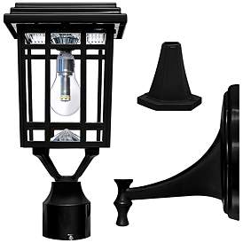 Image1 of Prairie 14" High Black Finish Solar Powered LED Outdoor Post Light