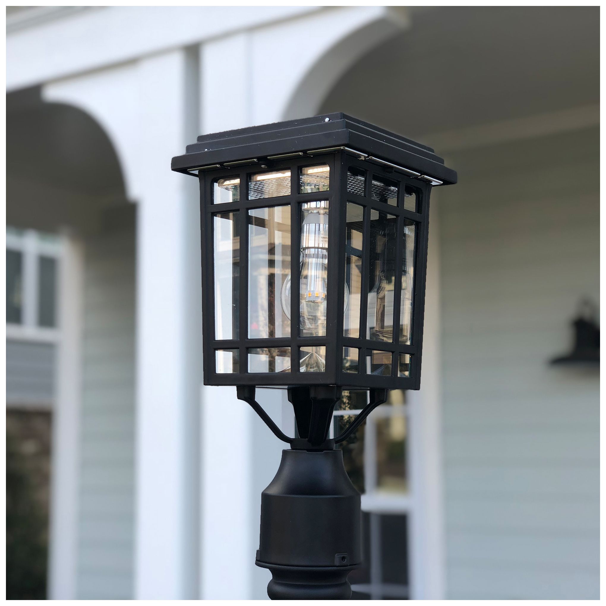 Watch A Video About the Prairie Black Solar LED Outdoor Post Light
