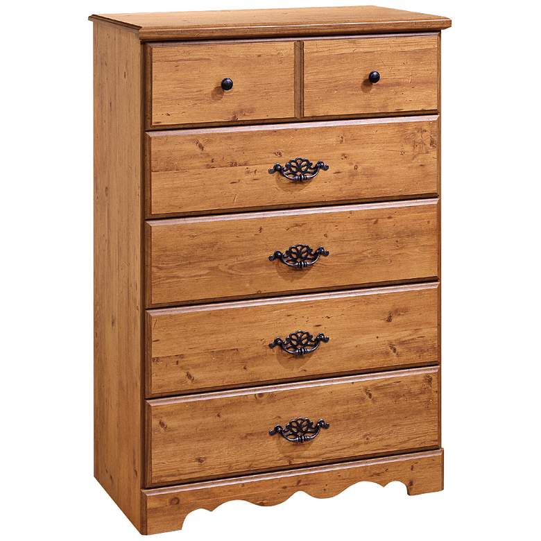 Image 1 Prairie Collection Country Pine 5-Drawer Chest