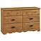 Prairie Collection Country Pine 6-Drawer Dresser