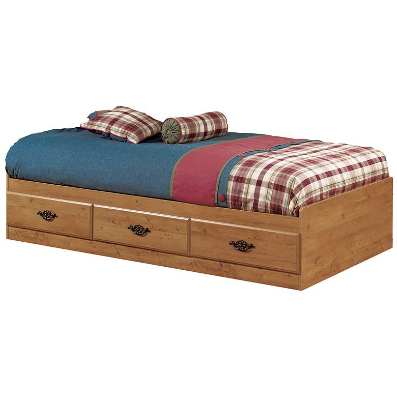 Image 1 Prairie Collection Country Pine Twin Mates Bed