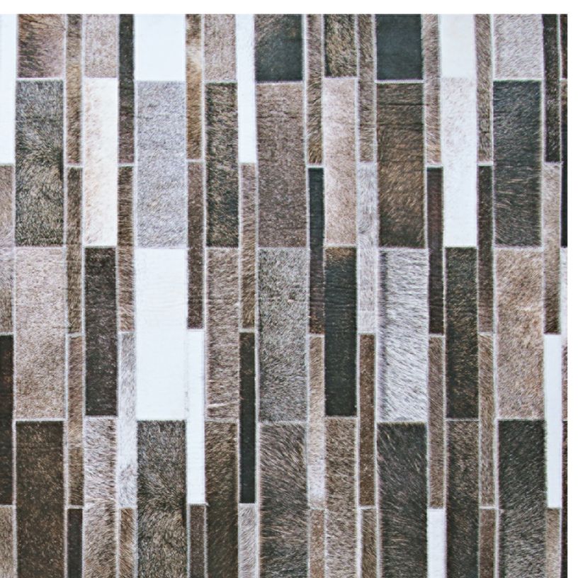 Thumbnail2 of Prairie Nordic 2'x3'7" Gray and Brown Cowhide Area Rug more views