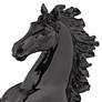 Prancer 15" High Shiny Black Horse Statue