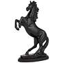 Prancer 15" High Shiny Black Horse Statue