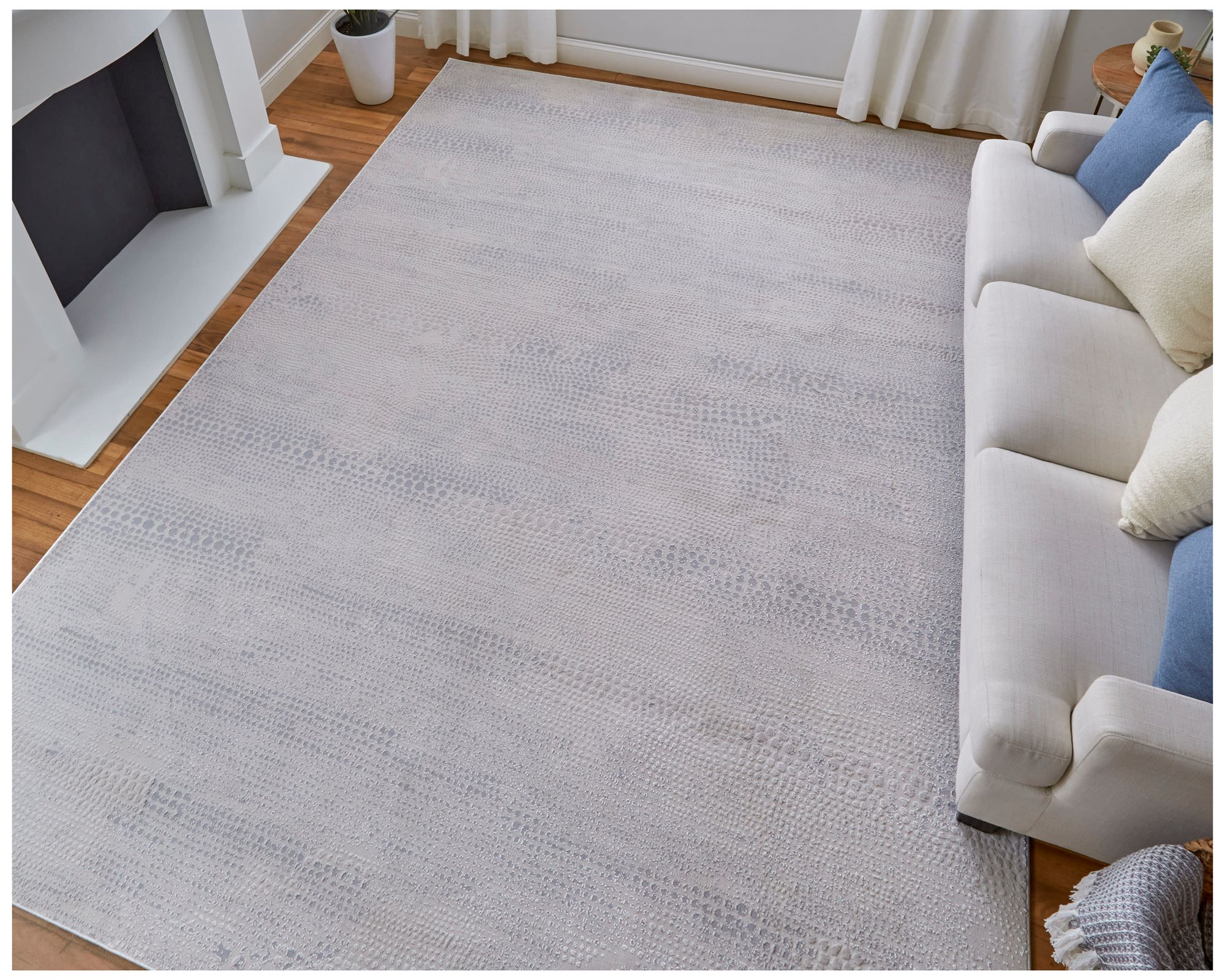 Image 2 Prasad Distressed Indoor Ivory Area Rug 39N8F 2'-10" x 7'-10" more views