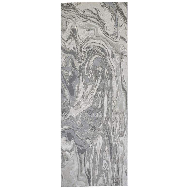 Image 1 Prasad Modern Watercolor Soft Indoor Gray Area Rug 3894F