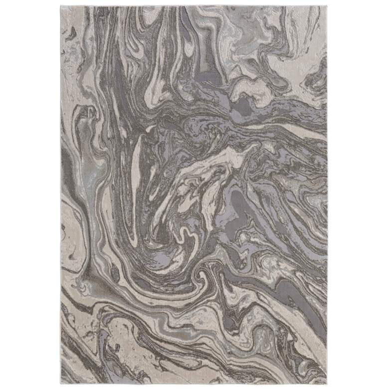 Image 1 Prasad Modern Watercolor Soft Indoor Gray Area Rug 3894F
