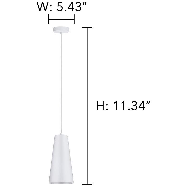 Image 2 Pratella 1 - 1-Light Mini Pendants - White Finish - White Metal Shade more views