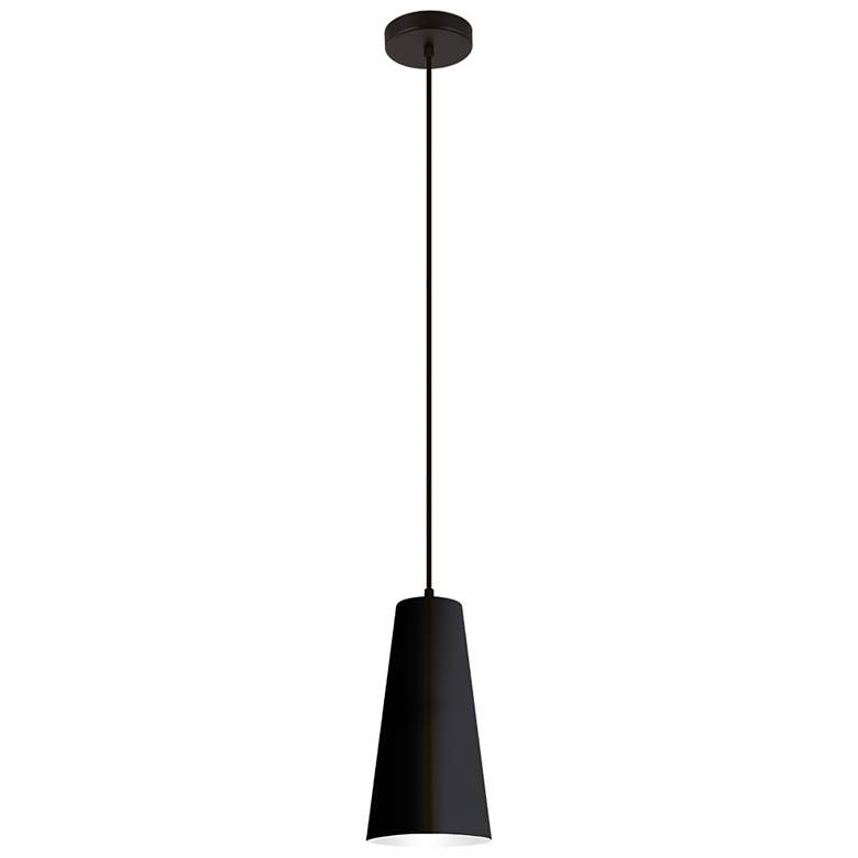 Image 1 Pratella Mini Pendant - Structured Black Finish - Structured Black Shade