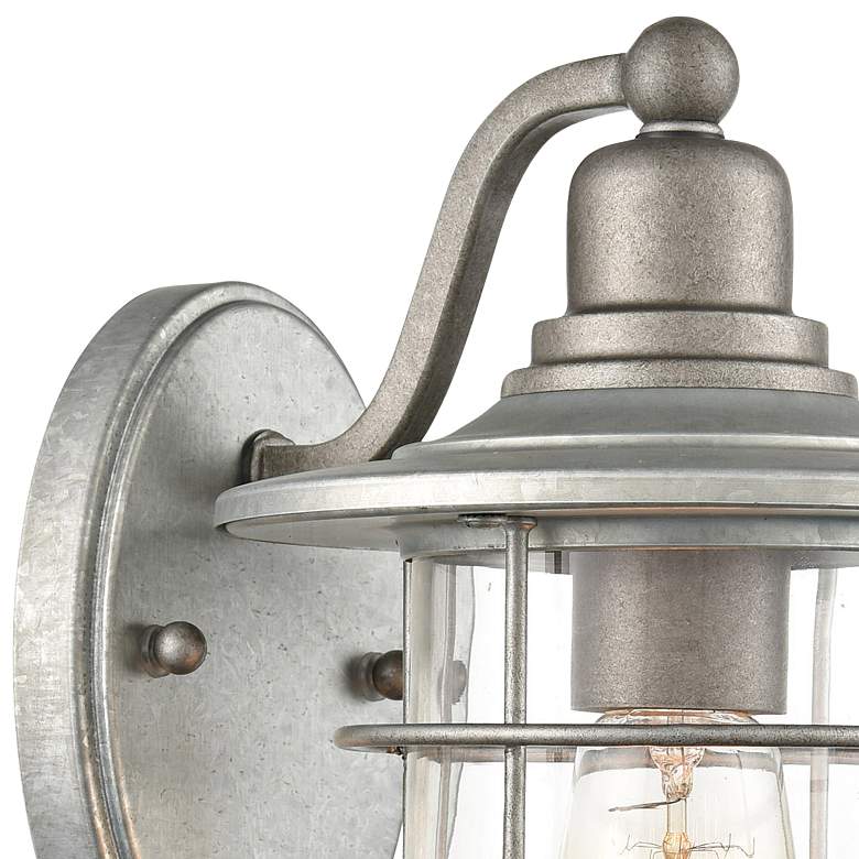 Image 2 Prather 11" High Galvanized Outdoor Wall Light more views