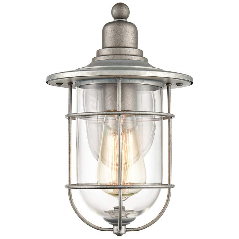 Image 3 Prather 11" High Galvanized Outdoor Wall Light more views
