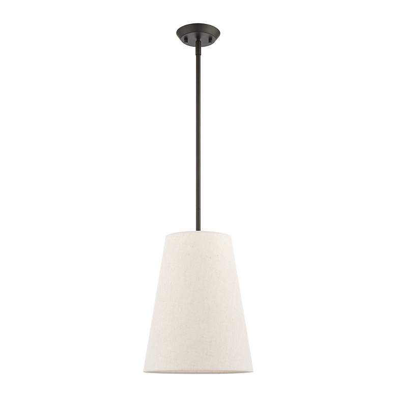 Image 4 Prato 1 Light Bronze Shaded Chandelier more views