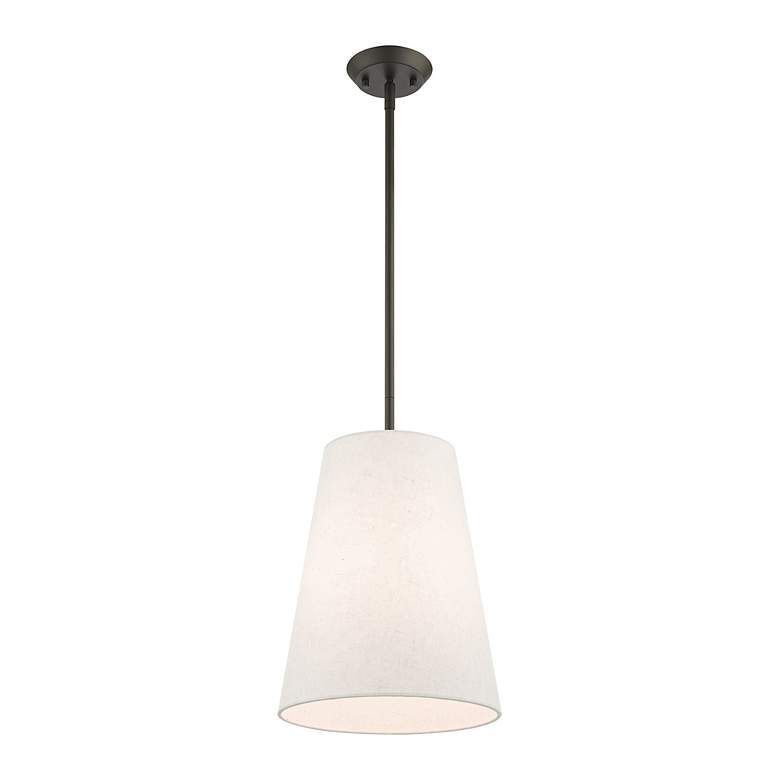 Image 7 Prato 1 Light Bronze Shaded Chandelier more views