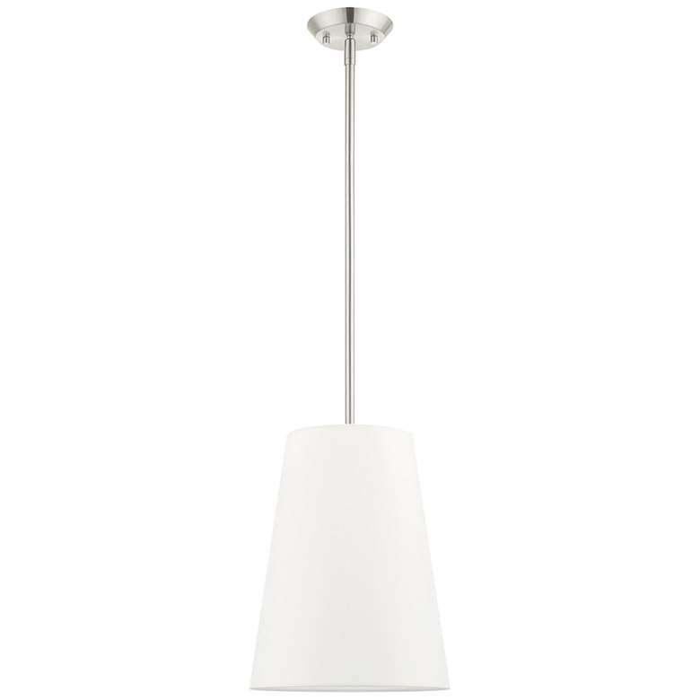 Image 1 Prato 11 inch Wide Brushed Nickel Mini Pendant Light