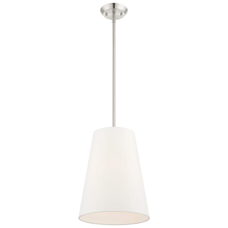 Image 2 Prato 11 inch Wide Brushed Nickel Mini Pendant Light more views