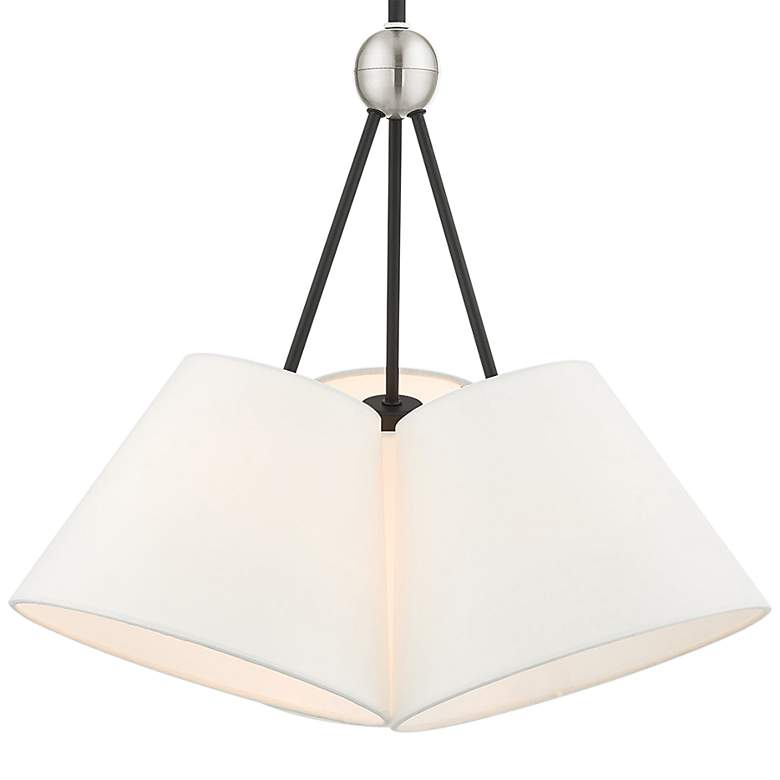Image 2 Prato 21" Wide Black 3-Light Pendant Light more views