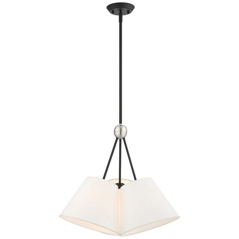 Image 4 Prato 21 inch Wide Black 3-Light Pendant Light more views