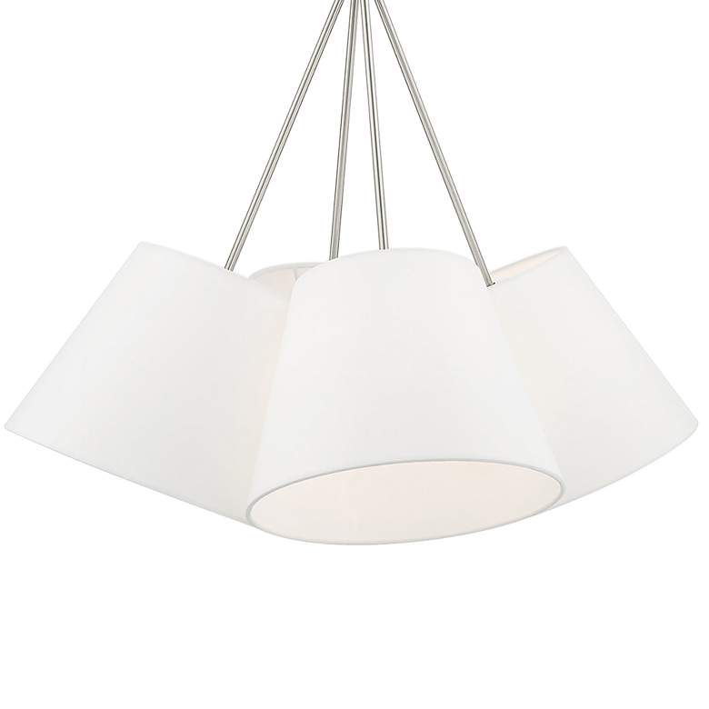 Image 2 Prato 25 inch Wide Brushed Nickel 4-Light Pendant Light more views