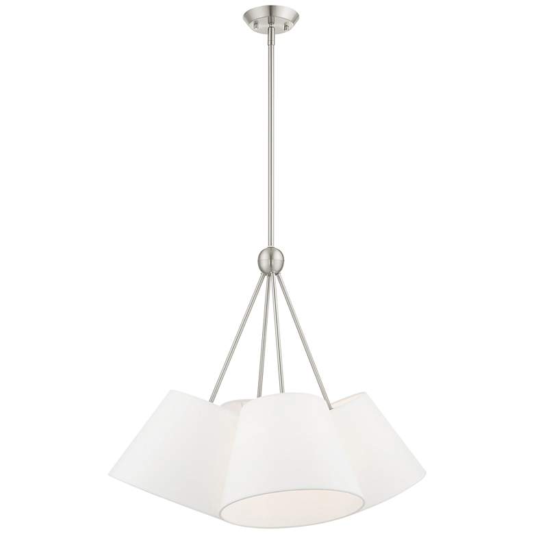 Image 4 Prato 25 inch Wide Brushed Nickel 4-Light Pendant Light more views