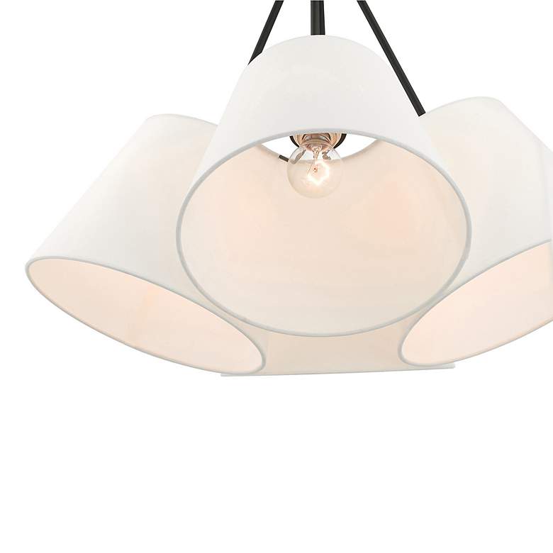 Image 6 Prato 4 Light Black Shaded Chandelier more views