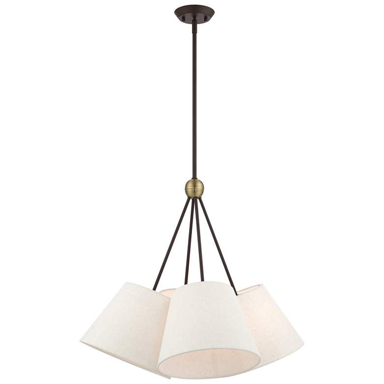 Image 1 Prato 4 Light Bronze Shaded Chandelier