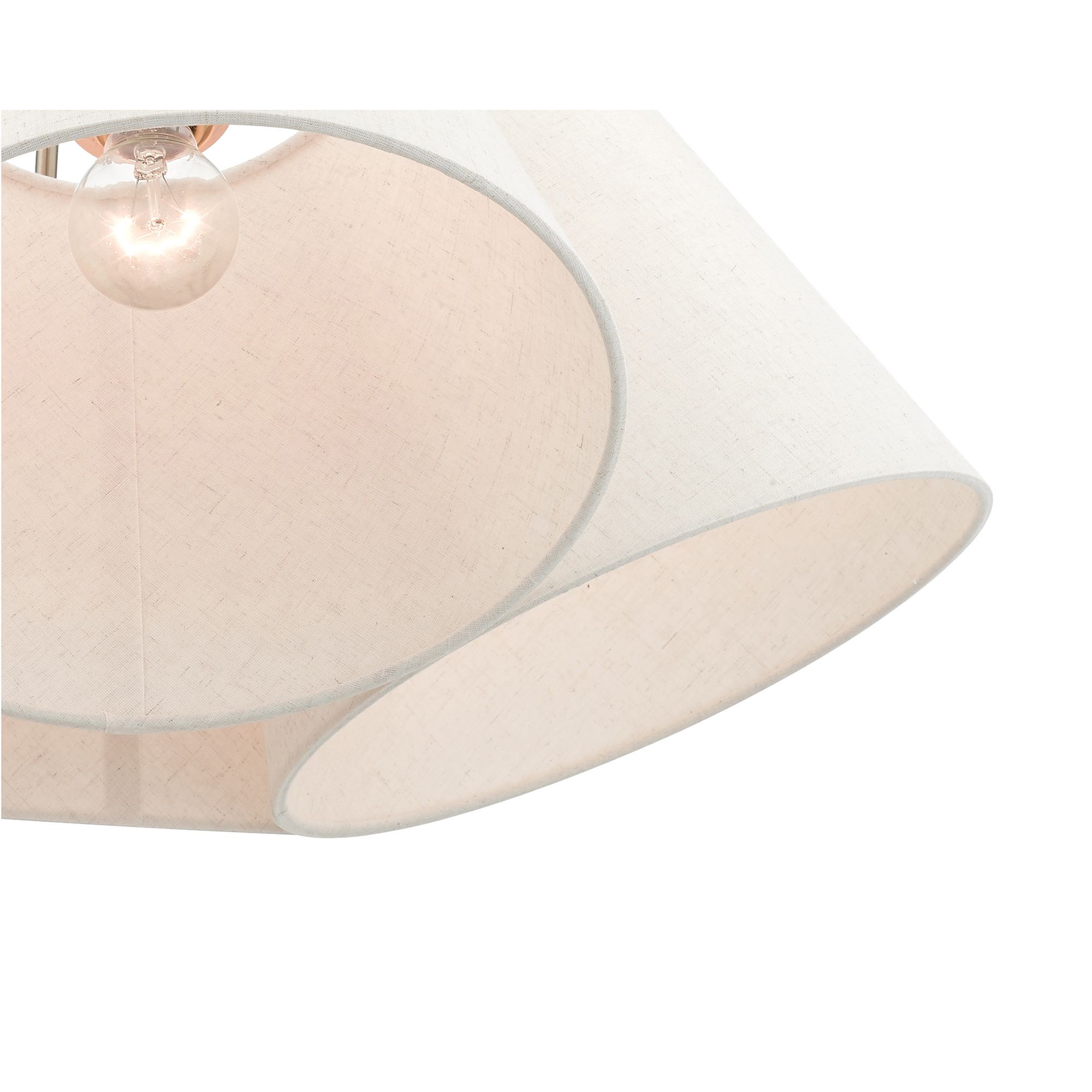 Prato 4 Light Brushed Nickel Shaded Chandelier