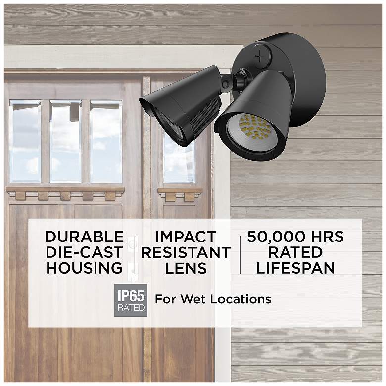 Image 5 Pratt 5" High Powder-Coated Black LED Outdoor Wall Light more views