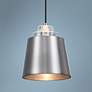 1_Pratt 9" Wide Brushed Nickel Metal Mini Pendant Light