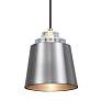 3_Pratt 9" Wide Brushed Nickel Metal Mini Pendant Light more views
