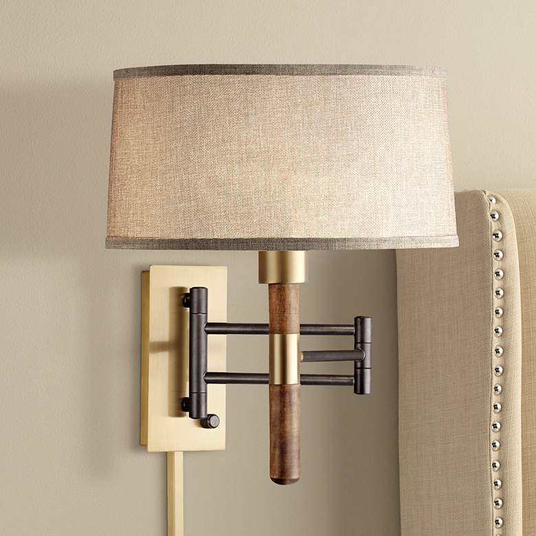 Image 1 Pratt Plug-In Style Swing Arm Wall Lamp