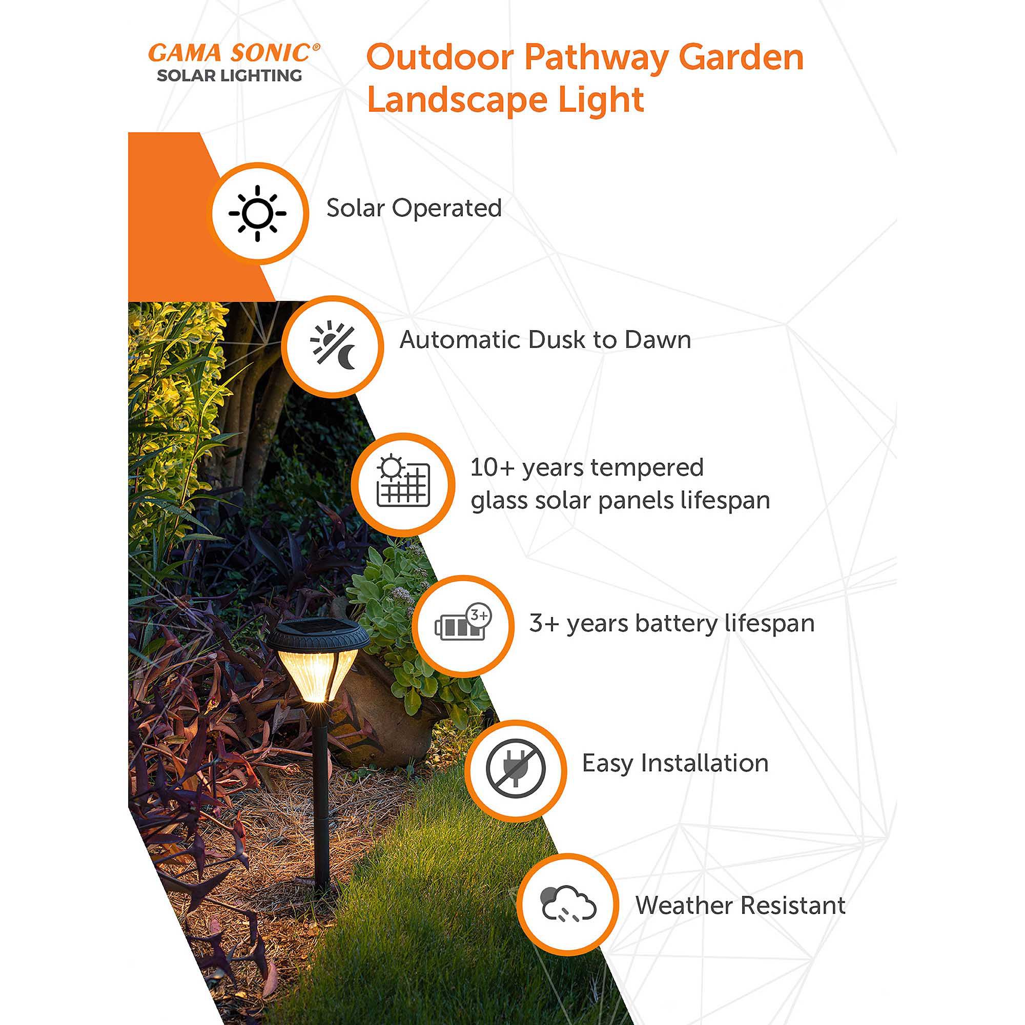 Image 5 Premier 23 1/2" High Black LED Solar Garden Lights Set of 4 more views