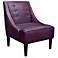 Premier Purple Swoop Accent Chair with Buttons