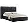 Prenetta Upholstered Black Modern Queen Bed