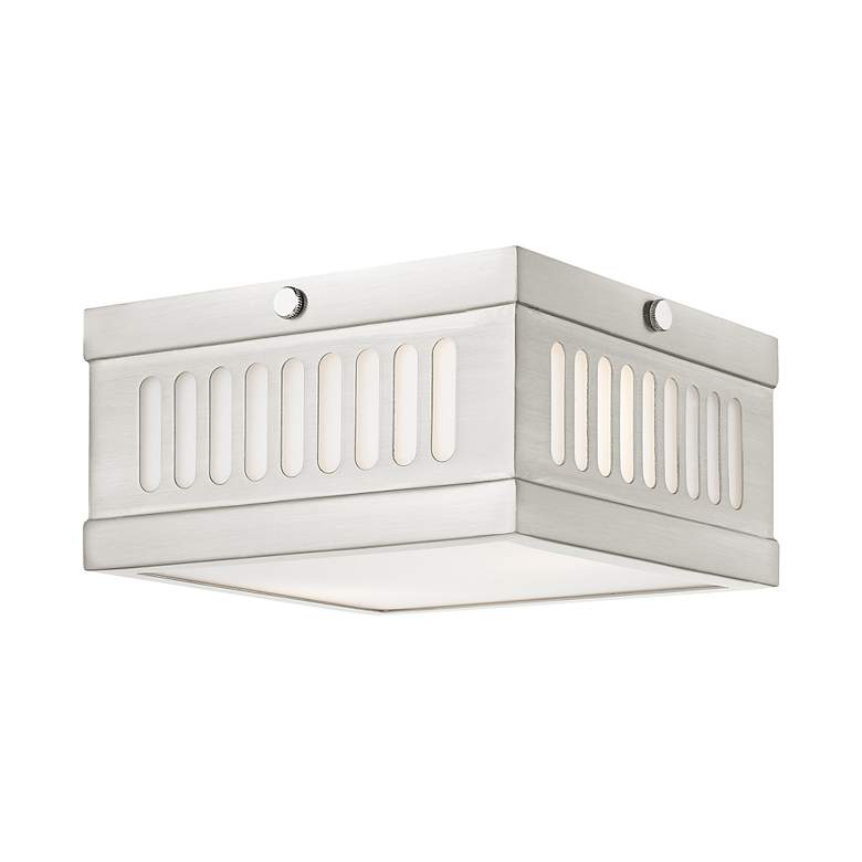 Image 3 Prentice 2 Light Brushed Nickel Ceiling Mount more views