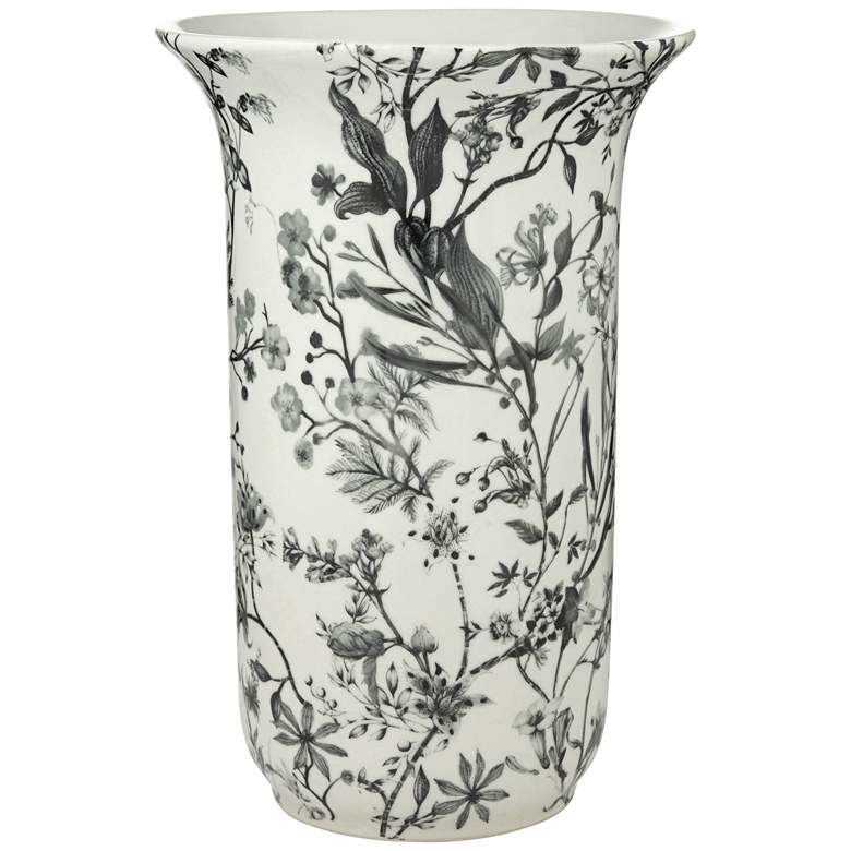 Image 3 Prentiss 14" High Black and White Ceramic Decorative Vase