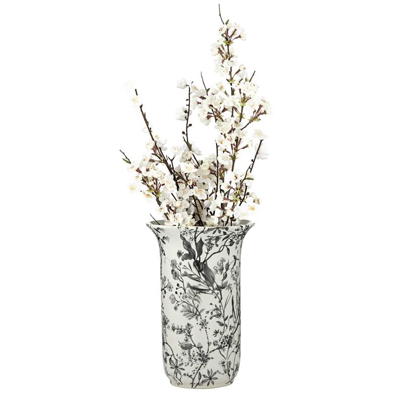 Image 6 Prentiss 14" High Black and White Ceramic Decorative Vase more views