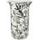 Prentiss 14" High Black and White Ceramic Ginger Jar Decorative Vase