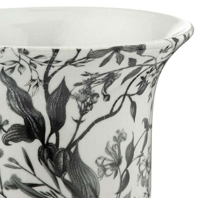 Image 4 Prentiss 14" High Black and White Ceramic Ginger Jar Decorative Vase more views