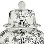4_Prentiss 21" High Black and White Ceramic Ginger Jar with Lid more views