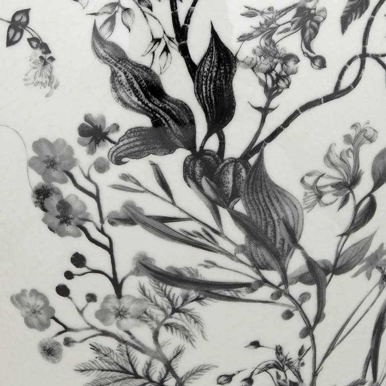 Image 5 Prentiss 21" High Black and White Ceramic Ginger Jar with Lid more views