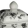 4_Prentiss 7 1/4" High Black and White Ceramic Ginger Jar with Lid more views