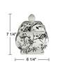 Prentiss 7 1/4" High Black and White Ceramic Ginger Jar with Lid in scene