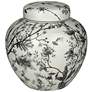 7_Prentiss 9" High Black and White Ceramic Ginger Jar with Lid more views