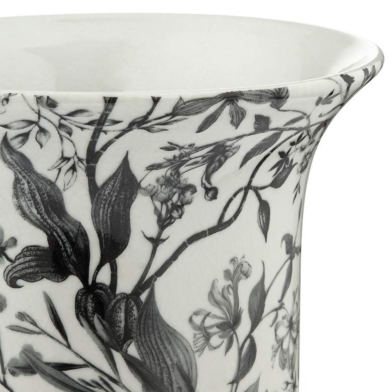 Image 4 Prentiss Black and White 3-Piece Ceramic Vase and Jar Set more views